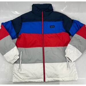 Cookies Puffer Coat Jacket Men’s Size M SF Searchlight Red White Blue NWT